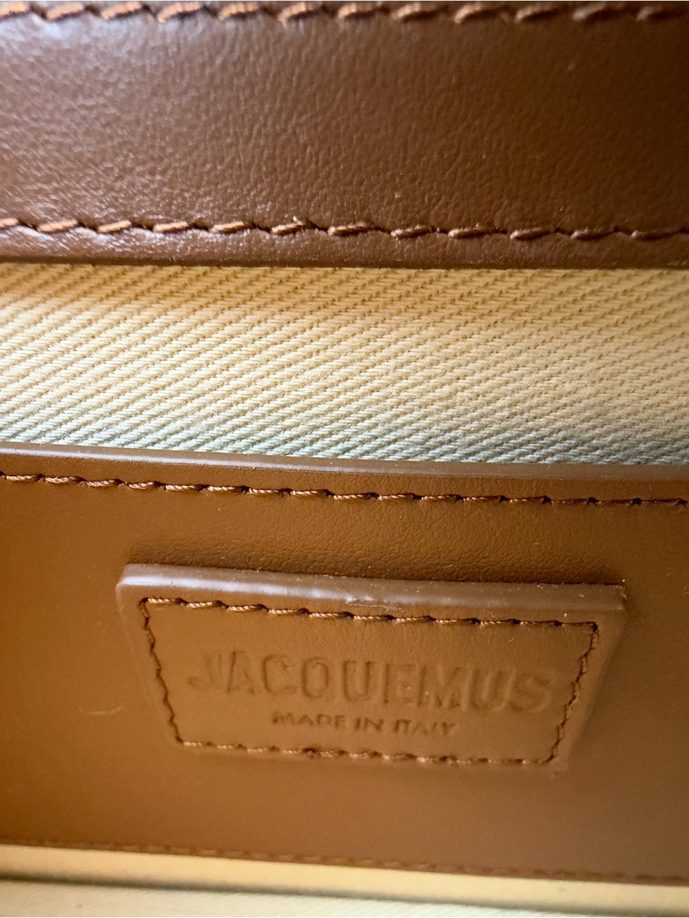 Jacquemus Le Grand Bambino Brown Top Handle Leather & Crossbody Bag w/Dust Bag - Picture 6 of 7